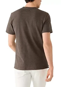 Men's Textured Crew Neck T-Shirt