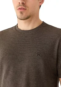 Men's Textured Crew Neck T-Shirt