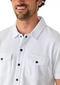 Men's Double Pocket Knit Button Down Shirt
