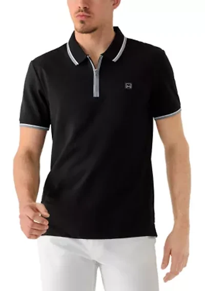 Men's Solid Knit Polo Shirt