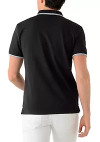 Men's Solid Knit Polo Shirt