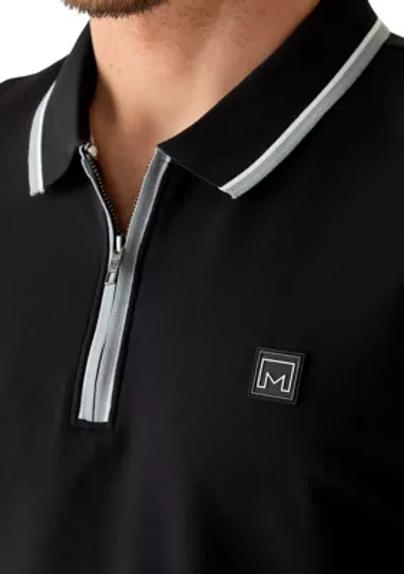 Men's Solid Knit Polo Shirt