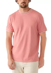 Men's Solid Knit Classic Crew Neck T-Shirt