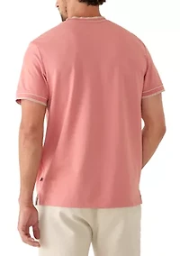 Men's Solid Knit Classic Crew Neck T-Shirt