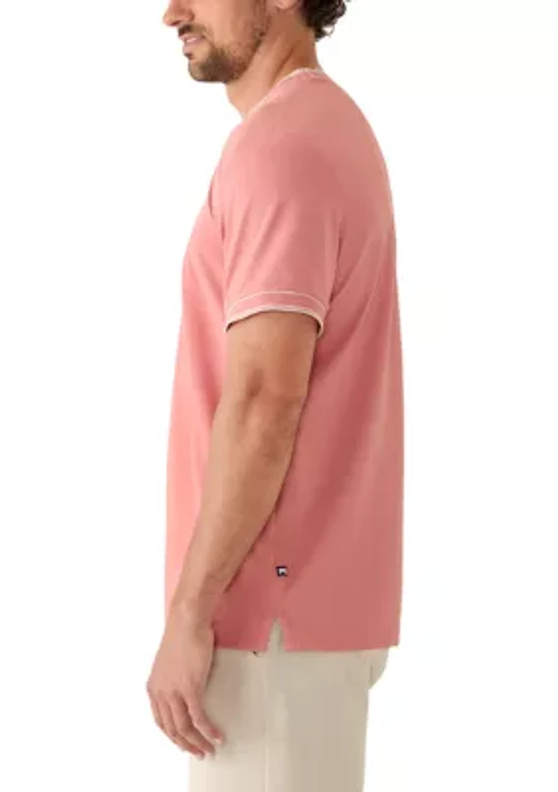 Men's Solid Knit Classic Crew Neck T-Shirt