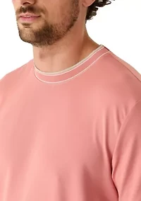 Men's Solid Knit Classic Crew Neck T-Shirt