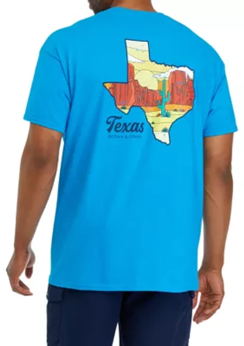 Texas Outline Short Sleeve Graphic T-Shirt