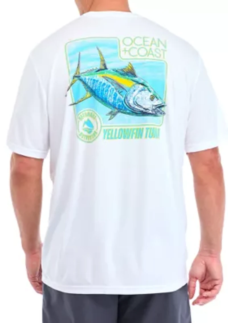 Big & Tall Short Sleeve Swimmer Yellowfin Tuna Graphic T-Shirt