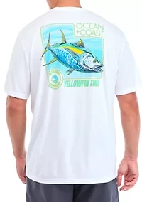 Big & Tall Short Sleeve Swimmer Yellowfin Tuna Graphic T-Shirt