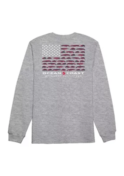 Long Sleeve Bobbers Graphic T-Shirt