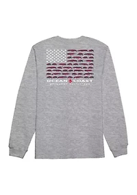 Long Sleeve Bobbers Graphic T-Shirt