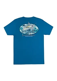 Short Sleeve Marlin Badge Graphic T-Shirt