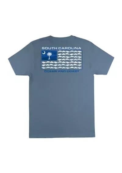 Short Sleeve South Carolina Flag Graphic T-Shirt