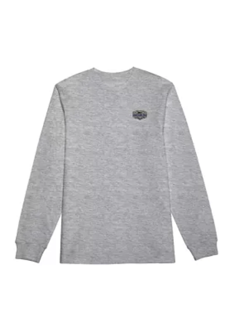 Long Sleeve Camouflage Angler Graphic T-Shirt