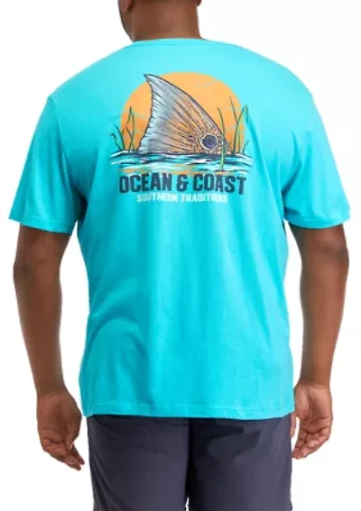 Big & Tall Redfish Tail Graphic T-Shirt