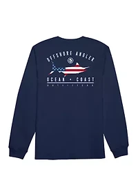 Men's Long Sleeve Americana Marlin T-Shirt