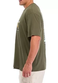 Big & Tall Short Sleeve Duck Hunt Dog Boat Graphic T-Shirt