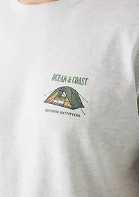 Short Sleeve Camp Scene Graphic T-Shirt