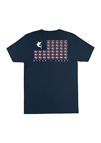 Short Sleeve Marlin Flag Graphic T-Shirt