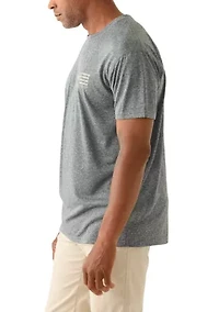 Short Sleeve Deer Camo Flag Graphic T-Shirt