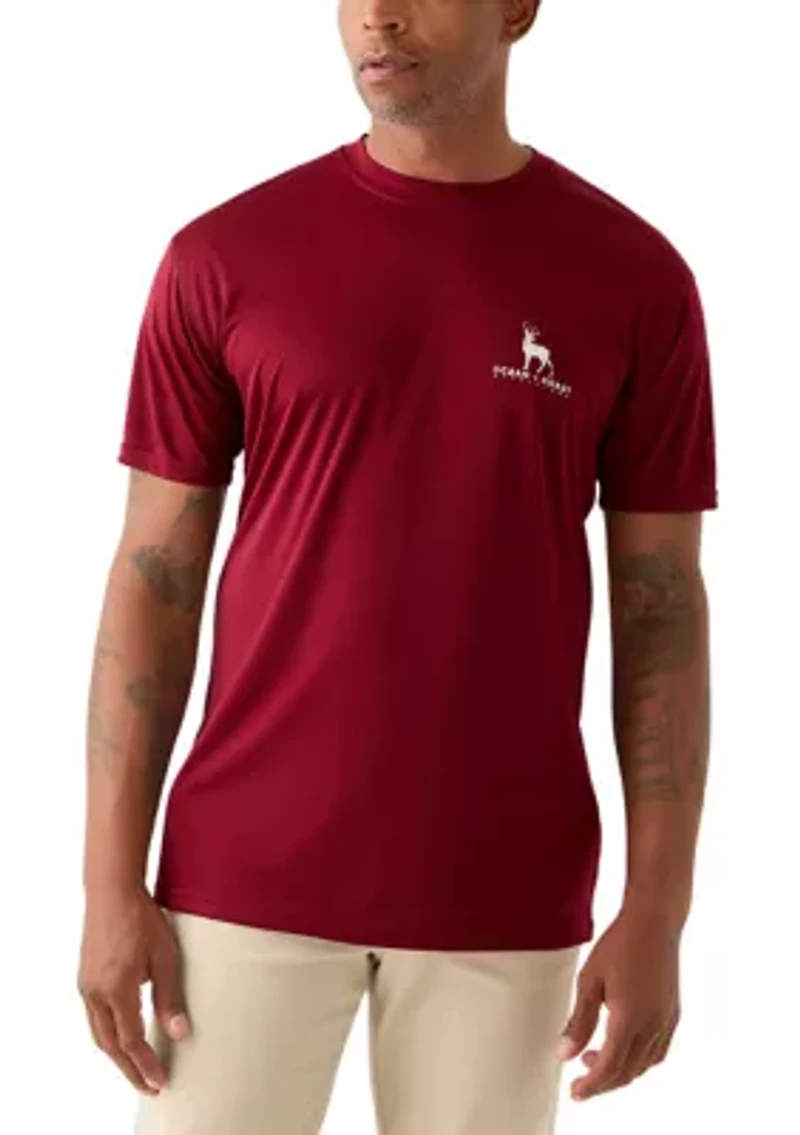 Short Sleeve Deer Flag Graphic T-Shirt