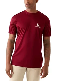 Short Sleeve Deer Flag Graphic T-Shirt