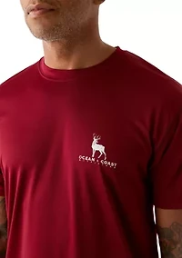 Short Sleeve Deer Flag Graphic T-Shirt