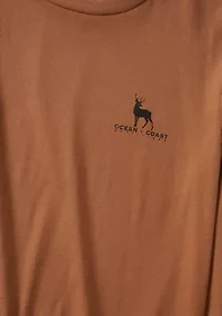 Long Sleeve Americana Deer Graphic T-Shirt