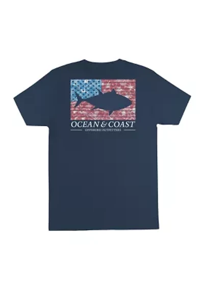 Maverick Americana Fishing Knit Graphic T-Shirt