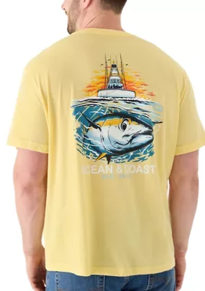 Big & Tall Short Sleeve Fish Graphic T-Shirt