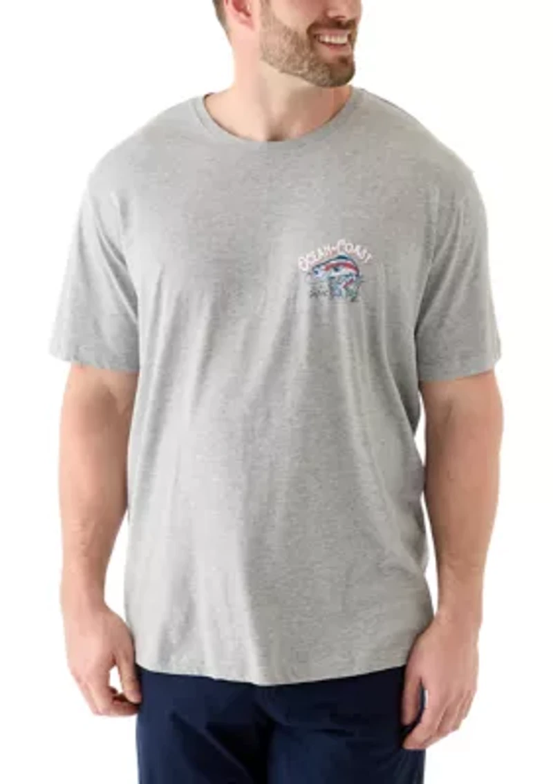 Big & Tall Short Sleeve Sporty Graphic T-Shirt
