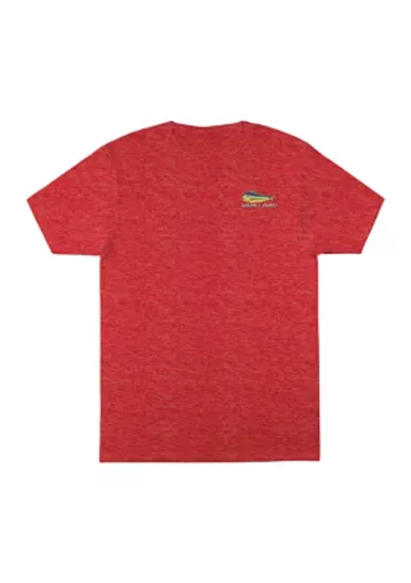 Big & Tall Short Sleeve Tropical Dog Graphic T-Shirt