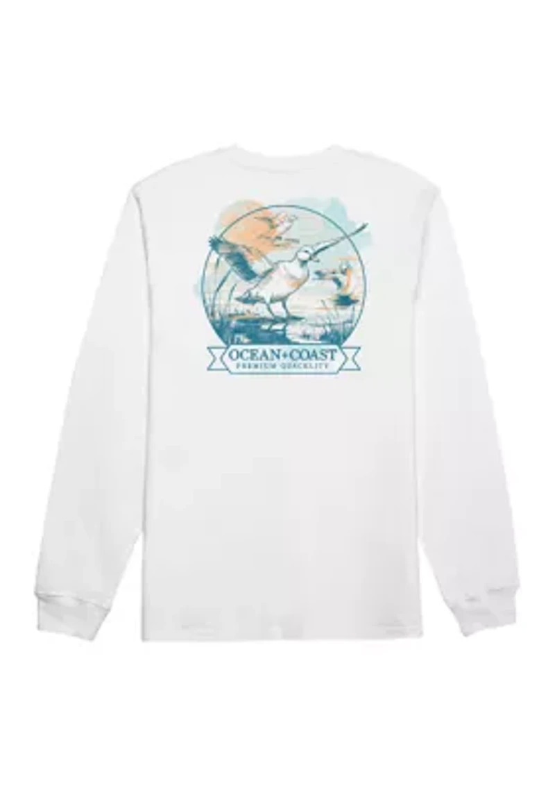 Long Sleeve Splash Graphic T-Shirt