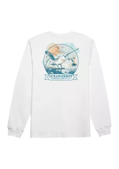 Long Sleeve Splash Graphic T-Shirt