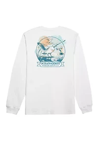 Long Sleeve Splash Graphic T-Shirt