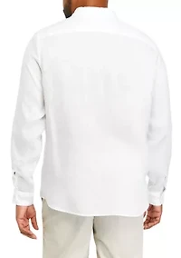 Men's Big Long Sleeve Linen Shirt