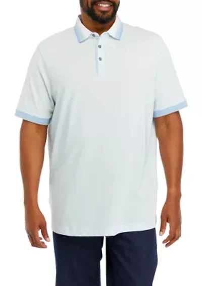 Big & Tall Short Sleeve Piqué Ombré Polo Shirt