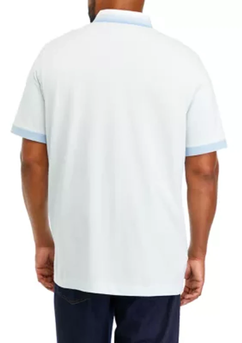 Big & Tall Short Sleeve Piqué Ombré Polo Shirt