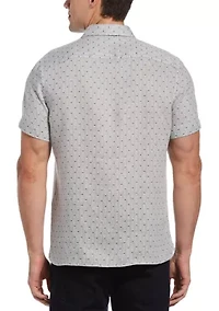 Big & Tall Printed Motif Linen Shirt