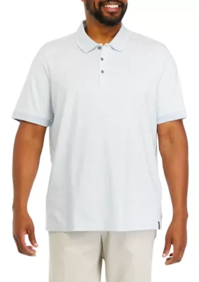 Big & Tall Short Sleeve Ditsy Floral Print Polo Shirt