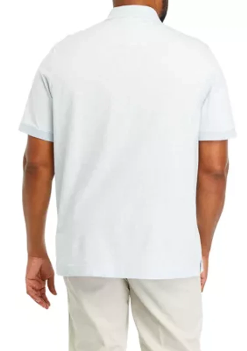 Big & Tall Short Sleeve Ditsy Floral Print Polo Shirt