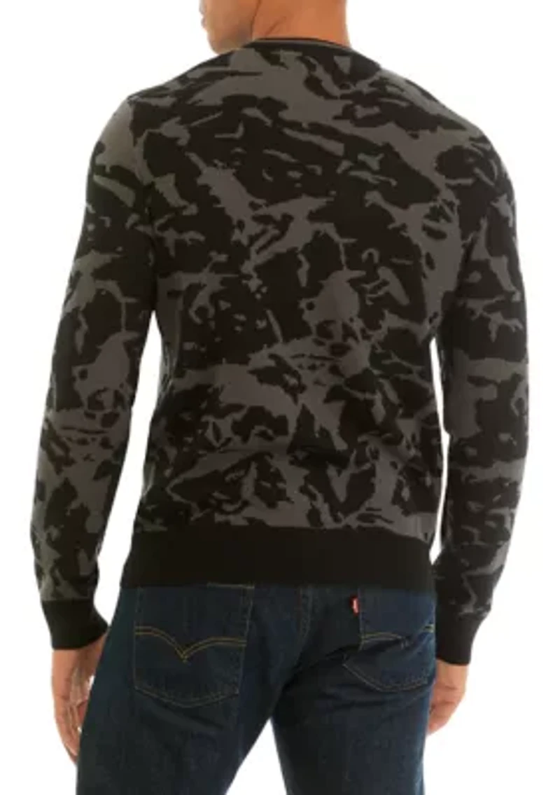 Men's Printed Crew Neck Sweatshirt