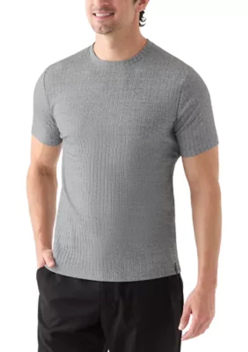 Ribbed Crew Neck T-Shirt