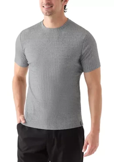Ribbed Crew Neck T-Shirt