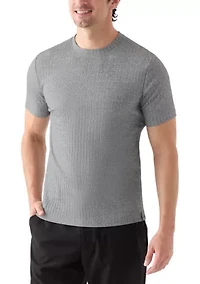 Ribbed Crew Neck T-Shirt