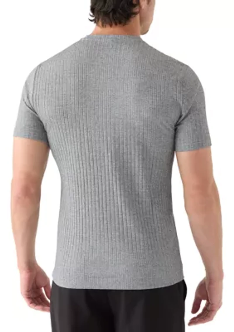 Ribbed Crew Neck T-Shirt