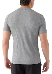 Ribbed Crew Neck T-Shirt