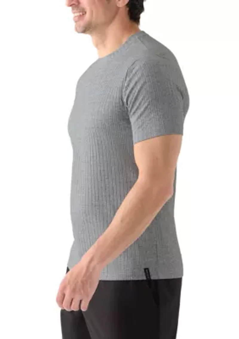 Ribbed Crew Neck T-Shirt