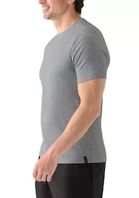 Ribbed Crew Neck T-Shirt