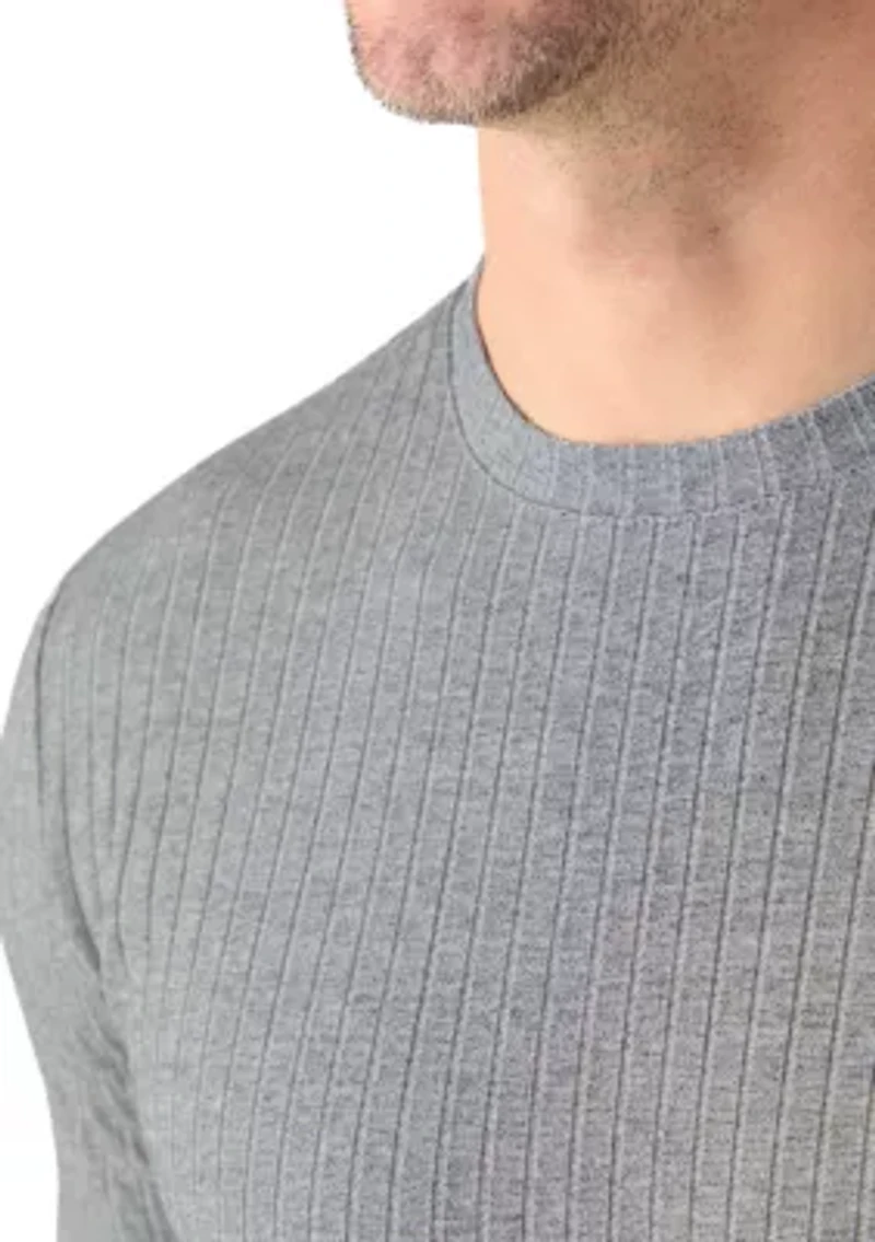 Ribbed Crew Neck T-Shirt